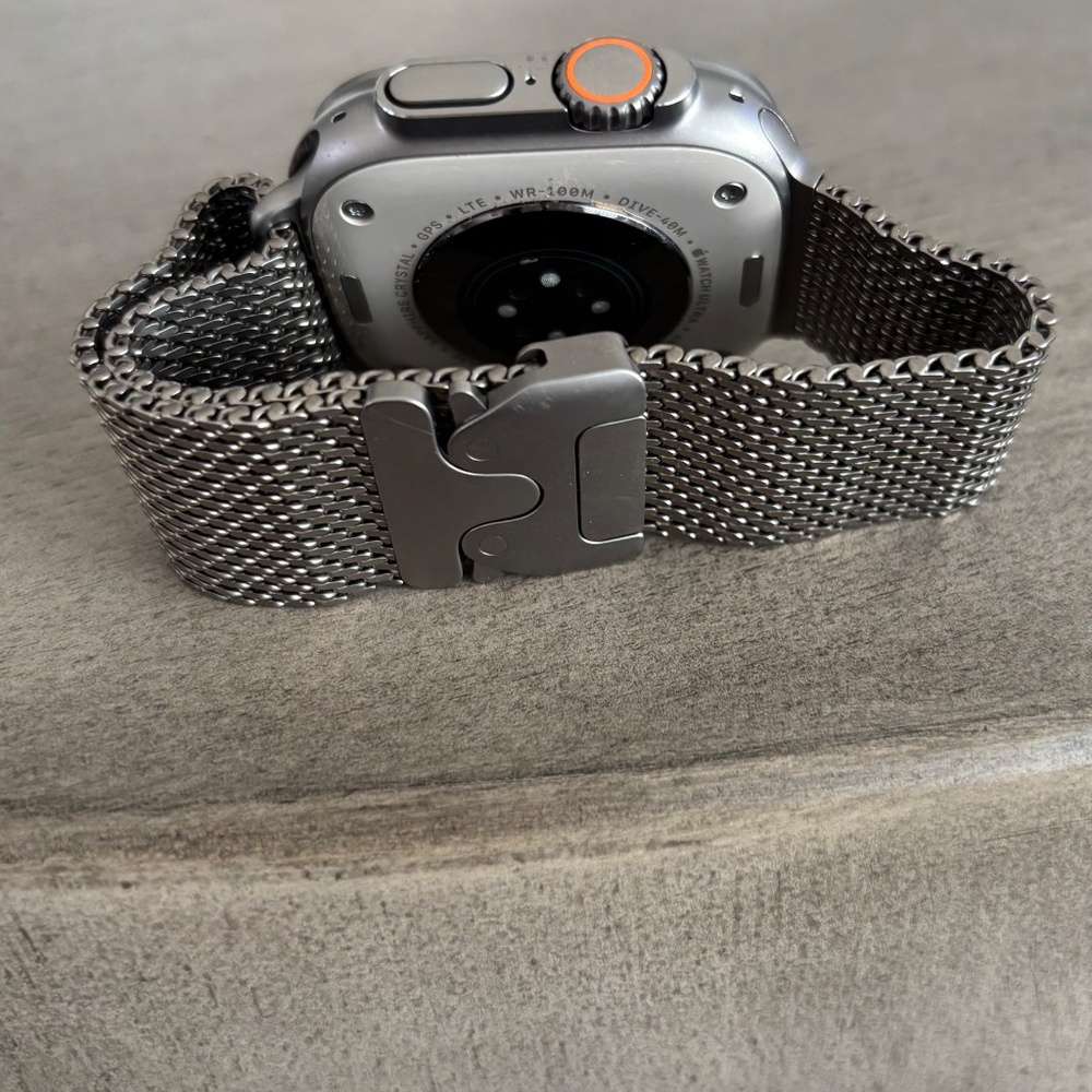 Apple Watch Ultra 2 49mm with Titanium Milanese Loop Band + Professional Band - Picture 3 of 5